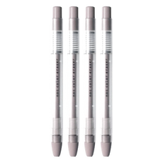 sun-star noc color eraser 按壓出芯橡皮擦, 筆身帶有筆夾, 橡皮擦芯直徑5mm, 可可色, 4個