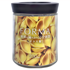 BK FORMA 玻璃密封保鮮罐, 330ML-1100ML, 適用於保存調味料, 易於清洗, 透明玻璃, 700ml, 1個