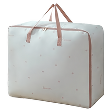 E.City 大容量質感緞面衣被搬家收納袋 (白/粉/藍隨機), 特大 + 超大, 6個裝, 1組