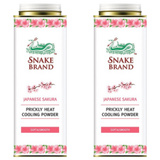 SNAKE BRAND 蛇牌 爽身粉 粉紅花香 280g 2罐組, 2件