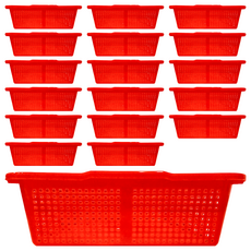 震嶸塑膠 400公文林 置物籃, 38.5 x 31 x 10cm, 紅色, 18個