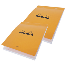 RHODIA N°16 A5 橫線內頁上翻筆記本 法國製造, 橘色, 2本