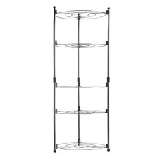 多功能可調節收納鍋架, 1個, 5層, 銀色