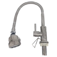 雙手萬能 304不鏽鋼三段出水檯面自由栓 萬向檯面式龍頭, 59.5 x 4.1 x 4.1cm, 1個