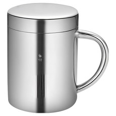 SSGP 三四鋼 304帶蓋不鏽鋼杯 286ml, 銀色, 1個