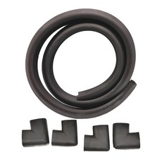 柔軟安全防撞護條組 (L), NBR橡膠 3M背膠，防撞護角防撞條, 2m, P6156, 1個