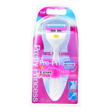 KAI 貝印 女用3刀刃得體刀 Pretty Princess 超‧彈刃技術 PINK, 1入, 1支