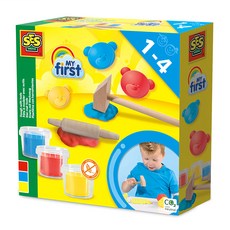 荷蘭SES 創意黏土工具組合 1-4歲幼兒DIY, 三色, 90g, 1盒