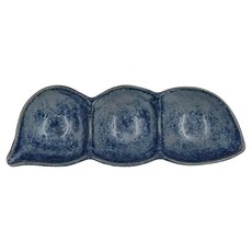 深藍布紋三格皿, XL11125-23, 1個