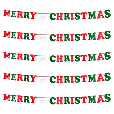 葉子小舖 聖誕拉旗 3m A 06 英文字母, 5個