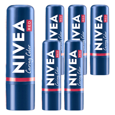 NIVEA 妮維雅 香榭紅唇輕吻護唇膏, 熔岩玫瑰紅, 4.8g, 6件