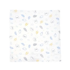 PiYOPiYO 黃色小鴨 雙層水洗襁褓包巾, 優質棉布吸汗透氣快乾, 白色