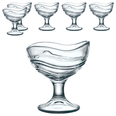 Bormioli Rocco 卡布羅聖代杯 30 cl - 10 1/4 oz 玻璃 義大利製, Clear, 6個