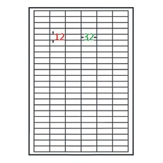 鶴屋 A4三用電腦標籤 107號 B1232 32 x 12mm, 105張, 144格
