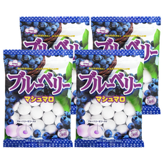 EIWA 夾心棉花糖，藍莓風味，柔軟細膩口感，日本伊華大廠原裝進口, 65g, 4包