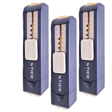 MILAN 可推式橡皮擦 + 削筆器, 藍色, 3個