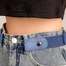 隱形皮帶, 免解免系/可調節, 為小蠻腰而生, 深藍色, 58~110 x 3cm 日字扣4 x 2.5cm, 5條