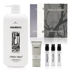 SHARECO 台灣公司貨 香氛潔淨日常組 灰燼 + 無瑕 + 皇家小香水 + 木曜森林沐浴膠 + 潔面乳體驗, 1套