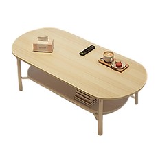 FANCY LIFE 雙層茶几桌 100 x 50cm, 木紋色