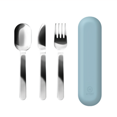 HYDY 環保餐具套組, 刀子1支 + 叉子1支 + 湯匙1支 + 餐具保護套1個, 刀子1支 + 叉子1支 + 湯匙1支 + 餐具保護套1個, 積雲, 1組