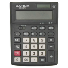 CATIGA 12位數中文稅率計算機 DC-282TU, 黑色, 1台