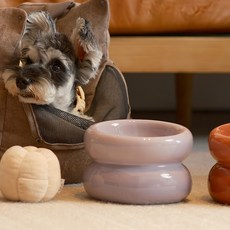 PEHOM 舒芙蕾貓狗碗, 香芋紫, 1個