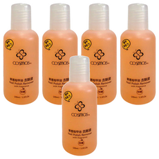 台灣 COSMOS 果香指甲油去除液 柑橘 葡萄 蘋果 款式隨機, 100ml, 5瓶