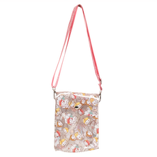 TSUM TSUM 織帶透明斜背包, 滿版圖案設計, 15 x 6.5 x 20cm, 公主