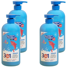 Formal Bee Kids 3合1 嬰幼兒洗潤髮沐浴乳, 1L, 4瓶