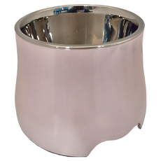 台寵 北歐寵物高碗, 美耐皿材質, 不鏽鋼, 圓滑邊角, 防滑設計, 適用於犬/貓, 粉色, 1個