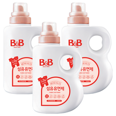 B&B 嬰兒衣物柔軟精 茉莉玫瑰, 1.5L, 3瓶