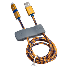 MOMAX 蘋果認證 lightning+micro USB 2合一充電傳輸線 1M, 橘色, 1條
