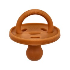 Grech&Co 矽膠安撫奶嘴 100%食品級矽膠 耐熱-40°C~230°C, 0~24個月, 想念橙, 1個