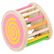 mentari 繽紛轉轉大搖鈴，專為嬰幼兒打造的手握搖鈴玩具，觸感溫潤, 1組