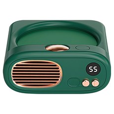 ANTIAN 復古電視造型智能恆溫加熱杯墊 三檔保溫 110V台灣適用, 綠色, 1台