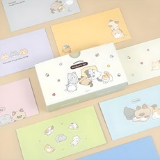 Pinkfoot 10000 貓咪橫式信封組 混色 1組, 1個