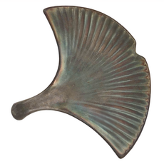 Minoya 美濃燒 銀彩釉銀杏型皿, 日本製, XL12122-4, 1個