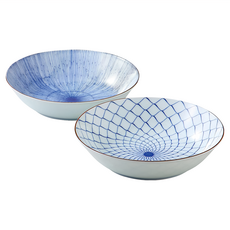 有田燒 骨染繪變輕量多用途碗2入組 21 x 5cm 850ml, 1組, 瓷碗