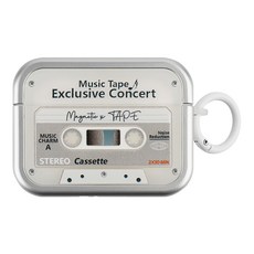 復古霧透磁帶耳機殼, 1個, 銀色, Airpods pro 2