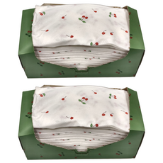 SHIMOYAMA 抽取式櫻桃印花風一次性抹布/懶人抹布 42 x 30cm, 30條, 2盒