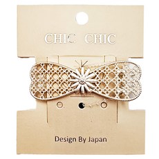 CHIC CHIC鏤空蝴蝶髮夾 銀色鴨嘴夾 日系髮飾 增添優雅氣質