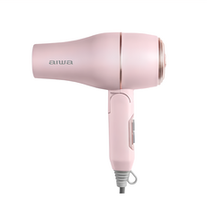 aiwa 愛華 負離子吹風機 AH-D33 1200W 2段風速 3段溫度 負離子護髮 可折疊, 粉紅色