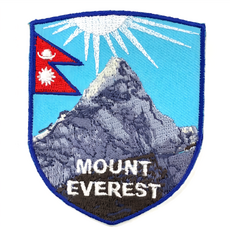 A-ONE 匯旺 地標造型刺繡 NO403, 7.5 X 6 CM, 台灣產地, 背部自黏, 尼泊爾 聖母峰, 1個