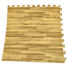 北歐風木紋巧拼地墊 Set 4 EVA材質 耐磨層, 原木紋, 1組