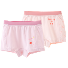 盛特士 女童平角褲2件 90cm 櫻桃水果 可愛透氣