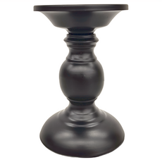 美式鐵藝氣氛燭台 簡約質感造型 穩固底座, 黑色