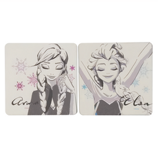收納王妃 珪藻土杯墊, 冰雪奇緣素雅姊妹, 2個