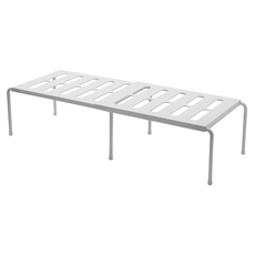 KOTI 廚房可伸縮分層置物架 ABS材質 網格濾水孔, 白色, 36~69 x 15 x 24cm, 1個