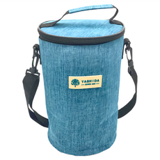 Yashida 圓型保溫保冷袋, 藍色, 1個, 17.5 x 26 x17.5cm