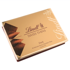 Lindt 瑞士蓮 經典薄片 黑巧克力, 125g, 1盒